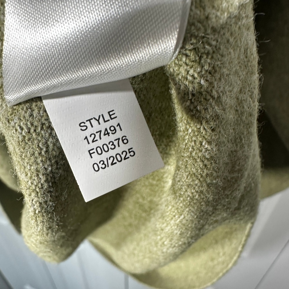 Lucky Brand V-Neck Sweater Women Size L Olive Green‎ Heathered Knit Super Soft - Picture 4 of 6